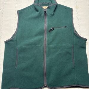 Woolrich Original Outdoorwear Men's Hunter Green Flannel Vest ~Size XLarge